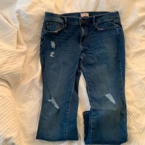 LOFT Modern Skinny Distressed Jeans in Pettite
